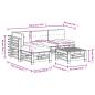 Preview: 5-tlg. Garten-Lounge-Set mit Kissen Massivholz
