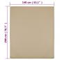 Preview: Spannbettlaken 2 Stk. Jersey Taupe 140x200 cm Baumwolle