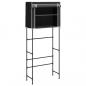 Preview: Waschmaschinenregal 2 Ablagen Schwarz 71x29,5x170,5 cm Eisen