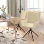 Preview: Esszimmerst?hle 2 Stk. Drehbar Creme Samt