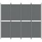 Preview: 4-tlg. Paravent Anthrazit 200x180 cm Stoff