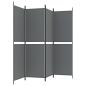 Preview: 4-tlg. Paravent Anthrazit 200x180 cm Stoff