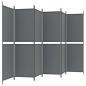 Preview: 6-tlg. Paravent Anthrazit 300x180 cm Stoff