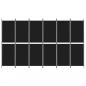 Preview: 6-tlg. Paravent Schwarz 300x180 cm Stoff