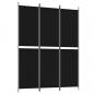 Preview: 3-tlg. Paravent Schwarz 150x200 cm Stoff