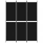 Preview: 3-tlg. Paravent Schwarz 150x200 cm Stoff