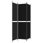 Preview: 3-tlg. Paravent Schwarz 150x200 cm Stoff