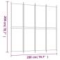 Preview: 4-tlg. Paravent Braun 200x200 cm Stoff