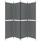 Preview: 4-tlg. Paravent Anthrazit 200x200 cm Stoff
