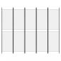Preview: 5-tlg. Paravent Weiß 250x200 cm Stoff