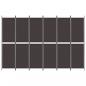 Preview: 6-tlg. Paravent Braun 300x200 cm Stoff