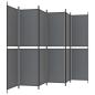 Preview: 6-tlg. Paravent Anthrazit 300x200 cm Stoff