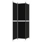 Preview: 3-tlg. Paravent Schwarz 150x220 cm Stoff