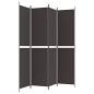 Preview: 4-tlg. Paravent Braun 200x220 cm Stoff