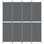 Preview: 4-tlg. Paravent Anthrazit 200x220 cm Stoff