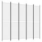 Preview: 5-tlg. Paravent Weiß 250x220 cm Stoff