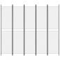 Preview: 5-tlg. Paravent Weiß 250x220 cm Stoff