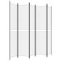 Preview: 5-tlg. Paravent Weiß 250x220 cm Stoff