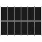 Preview: 6-tlg. Paravent Schwarz 300x220 cm Stoff