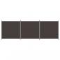 Preview: 3-tlg. Paravent Braun 525x180 cm Stoff