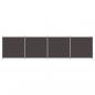 Preview:  4-tlg. Paravent Braun 698x180 cm Stoff