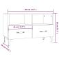 Preview: ARDEBO.de - TV-Schrank Weiß 80x36x50 cm Holzwerkstoff