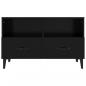 Preview: TV-Schrank Schwarz 80x36x50 cm Holzwerkstoff