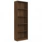 Preview: Bücherregal 5 Fächer Braun Eichen-Optik 60x24x175 Holzwerkstoff