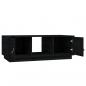 Preview: Couchtisch Schwarz 100x50x35 cm Massivholz Kiefer