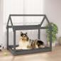Preview: ARDEBO.de - Hundebett Grau 101x70x90 cm Massivholz Kiefer