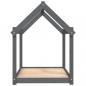 Preview: Hundebett Grau 101x70x90 cm Massivholz Kiefer