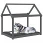 Preview: Hundebett Grau 111x80x100 cm Massivholz Kiefer