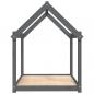 Preview: Hundebett Grau 111x80x100 cm Massivholz Kiefer