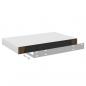 Preview: Schweberegale 2 Stk. Eichen-Optik und Weiß 40x23x3,8 cm MDF