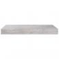 Preview: Schweberegale 2 Stk. Betongrau 40x23x3,8 cm MDF