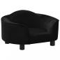 Preview: Hundesofa Schwarz 67x47x36 cm Plüsch