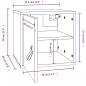 Preview: Wandschrank Schwarz 31,5x30x30 cm Massivholz Kiefer