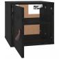 Preview: Wandschrank Schwarz 31,5x30x30 cm Massivholz Kiefer