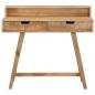 Preview: Schreibtisch 100x45x90 cm Raues Massives Mangoholz