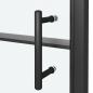 Preview: Duschtür 91x195 cm Halbmatt Hartglas Schwarz