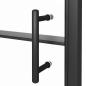 Preview: Duschtür 100x178 cm Halbmatt Hartglas Schwarz