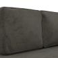 Preview: Chaiselongue mit Kissen und Nackenrolle Dunkelgrau Samt