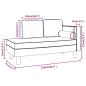 Preview: Chaiselongue mit Kissen und Nackenrolle Schwarz Samt