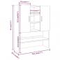 Preview: Waschmaschinenschrank Grau Sonoma 70,5x25,5x90 cm