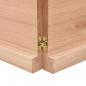 Preview: Wandregal Hellbraun 120x40x(2-4) cm Massivholz Eiche Behandelt