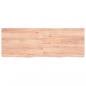 Preview: Wandregal Hellbraun 140x50x(2-4) cm Massivholz Eiche Behandelt