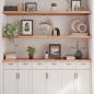 Preview: ARDEBO.de - Wandregal Hellbraun 160x50x(2-4) cm Massivholz Eiche Behandelt