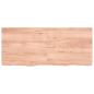 Preview: Wandregal Hellbraun 140x60x(2-6) cm Massivholz Eiche Behandelt