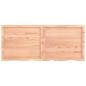 Preview: Wandregal Hellbraun 140x60x(2-6) cm Massivholz Eiche Behandelt
