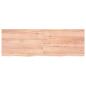 Preview: Wandregal Hellbraun 180x60x(2-6) cm Massivholz Eiche Behandelt